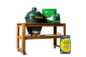 Big Green EGG Large Bundle on Acacia Hardwood Table - 128266